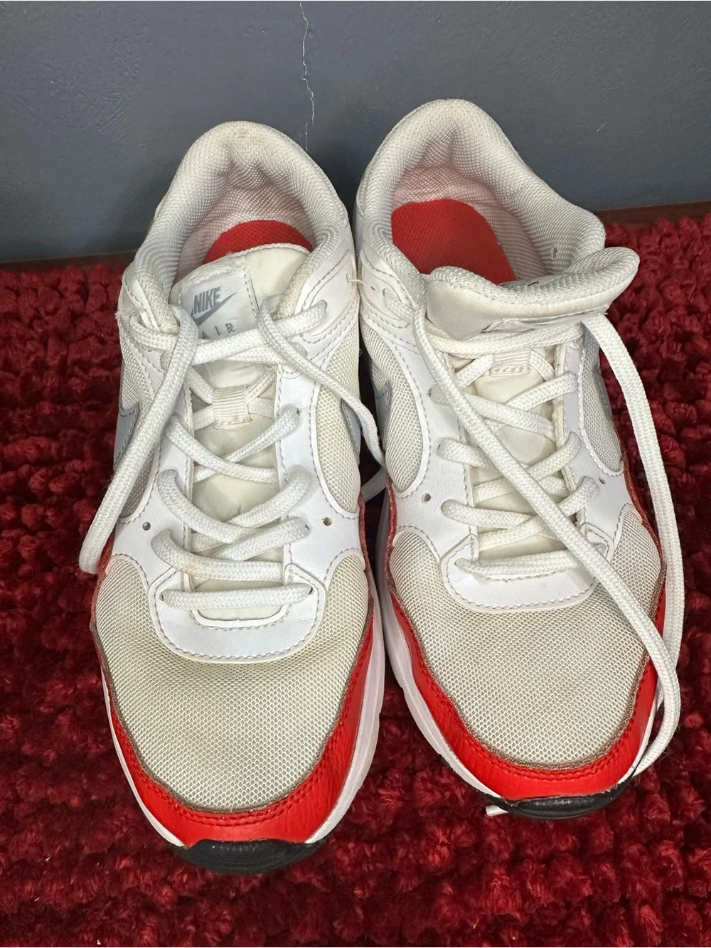 Nike Kids White, Red and Gray Low-Top Sneakers